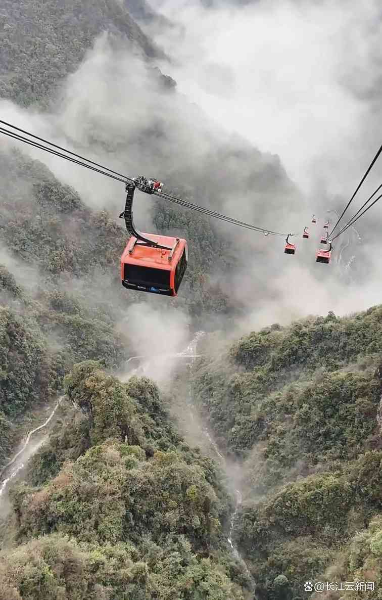 张家界天门山索道突发故障游客被挂空中2小时(图1)